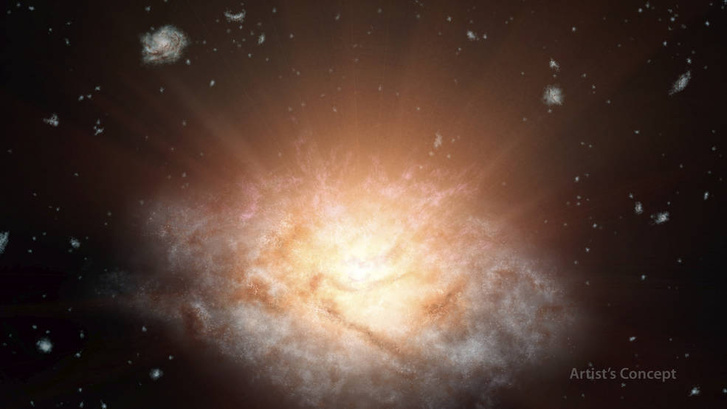 Обнаружена самая яркая галактика во Вселенной