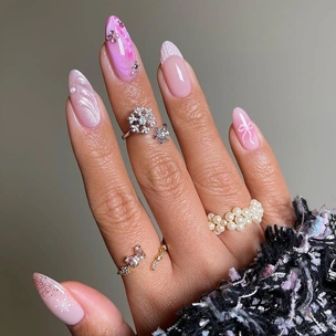 Маникюр на длинные ногти: 10 классных дизайнов ногтей на праздники