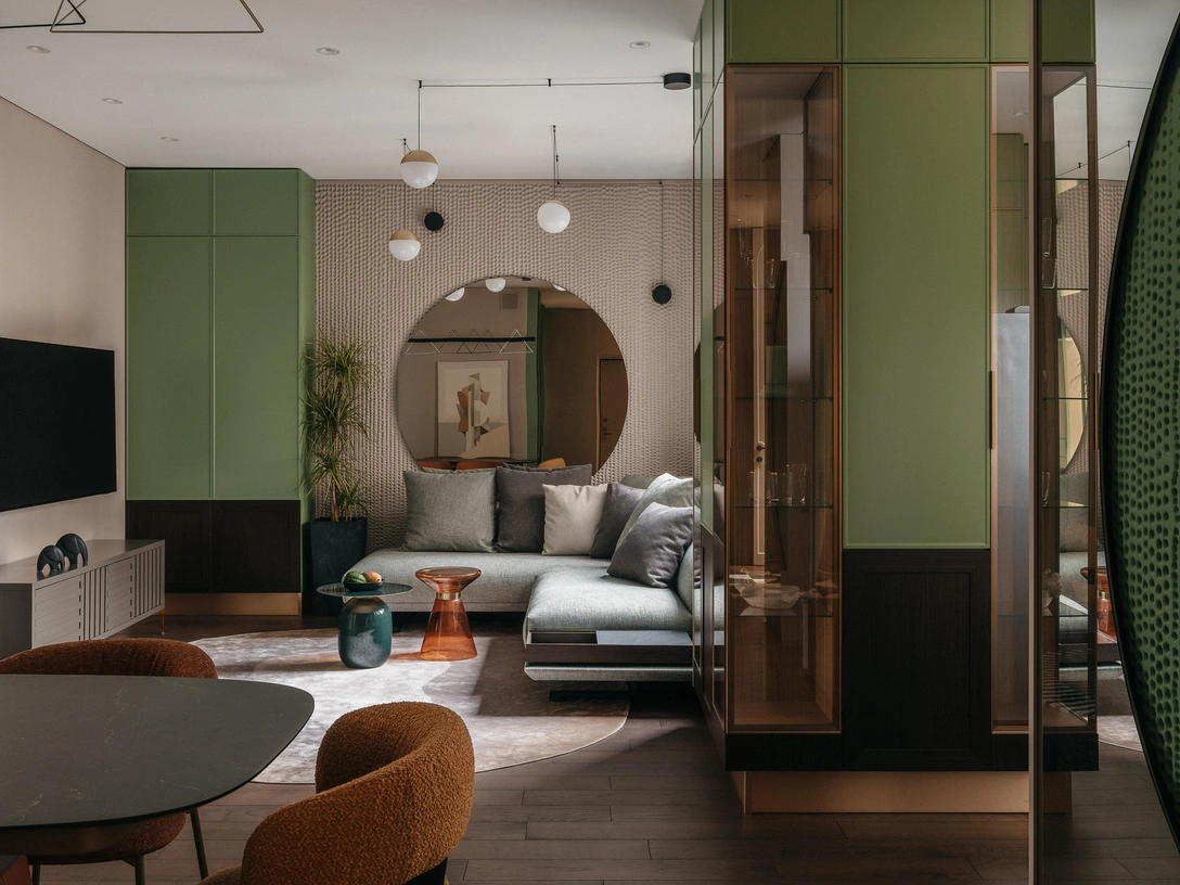 Тумба под ТВ, Loft Concept. Световая композиция над диваном, CenterSvet. | Источник: Анастасия Кобелева