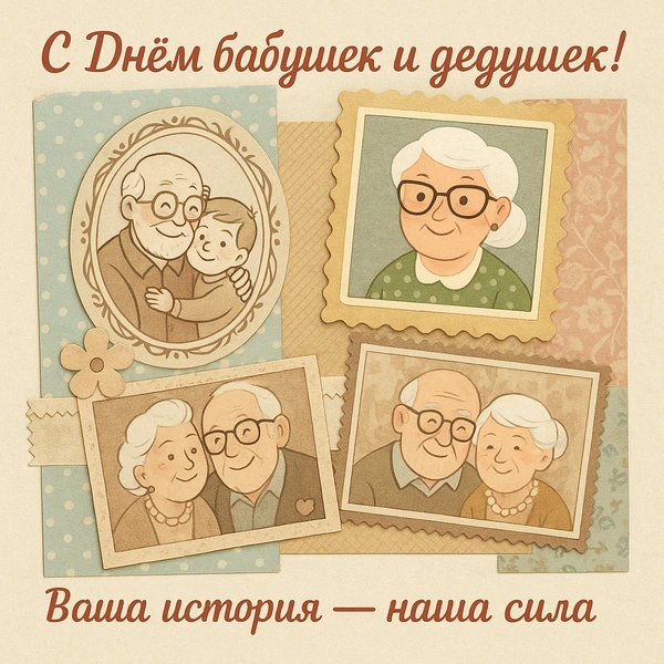 открытки с днем бабушек и дедушек бесплатно, поздравления с днем бабушек и дедушек открытки, скачать открытку с днем бабушек и дедушек, красивые открытки с днем бабушек и дедушек, открытка с днем бабушек и дедушек, с днем бабушек и дедушек картинки | Источник: theDay/DALL-E