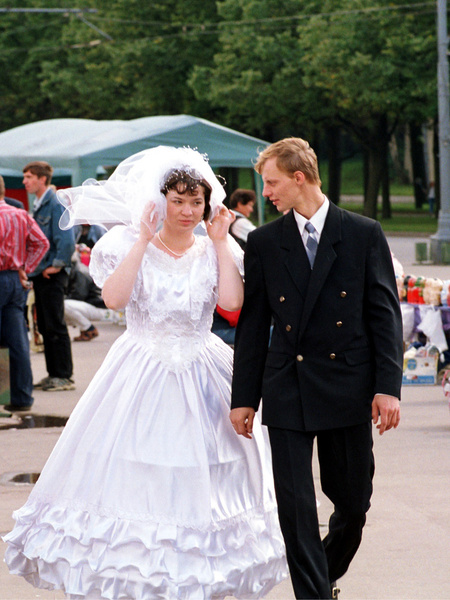 невесты, 90-е, свадебные фото, Развал СССР, свадьба