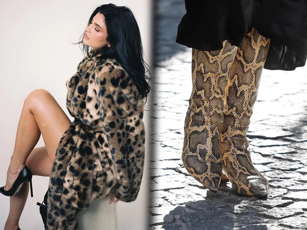 Змеиные сапоги и леопардовая шуба — хищный дуэт этой зимы: 20 моделей