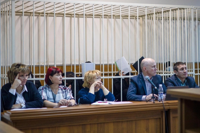 Члены ОПГ во время суда в январе 2024 года | Источник: пресс-служба Забайкальского краевого суда