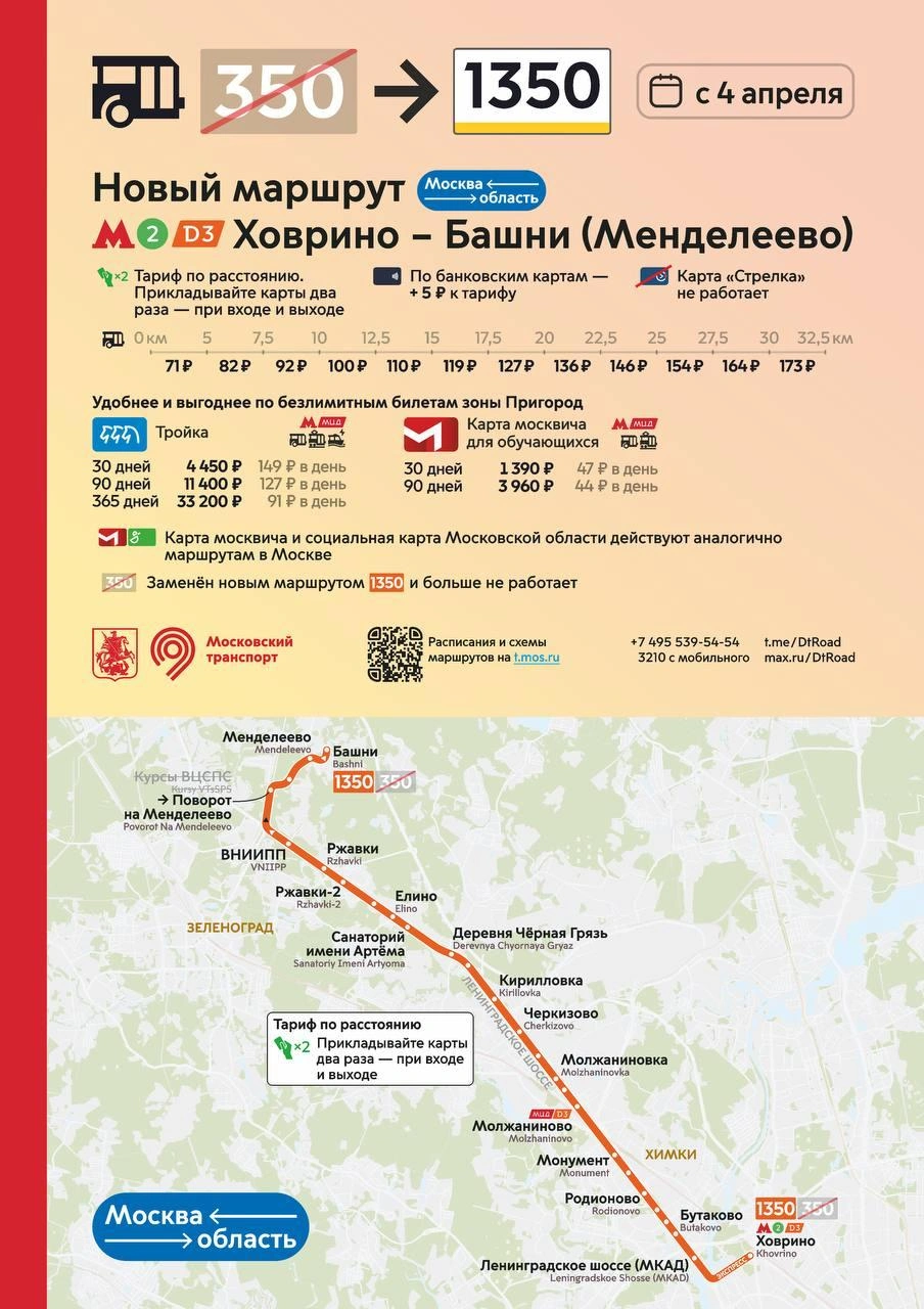 Старый маршрут перестанет работать с 4 апреля | Источник: Дептранс. Оперативно / T.me