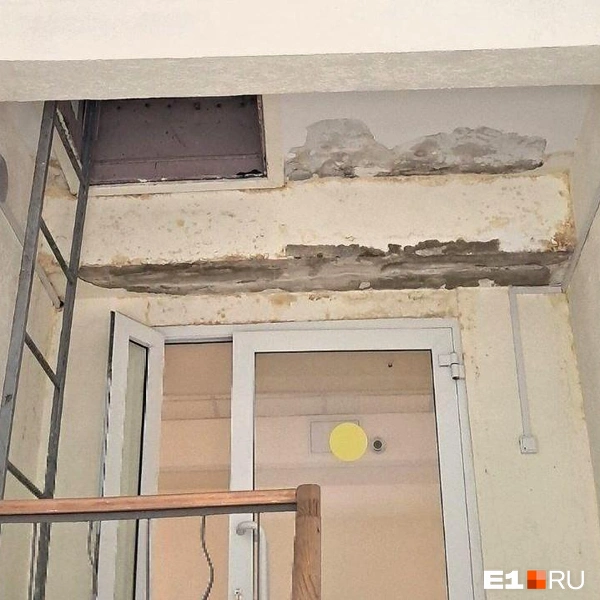 На потолке обваливается штукатурка | Источник: читатель E1.RU