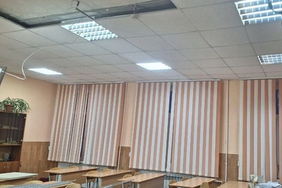 Потолок обрушился в саратовской школе