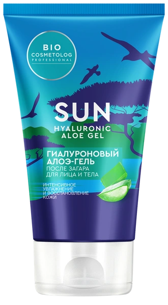 Алоэ-гель после загара, для лица и тела, BIO COSMETOLOG PROFESSIONAL Sun, гиалоурановый, 150 мл