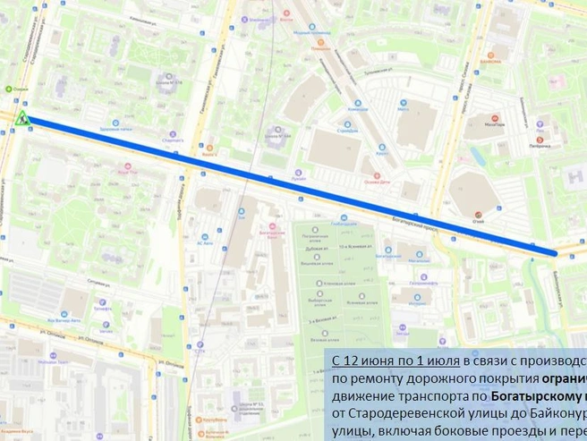 Схема ограничения движения | Источник: ГАТИ Петербурга