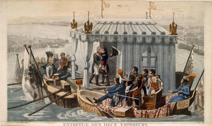 Встреча императоров на Немане 25 июня 1807 года