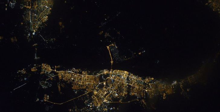 Динозавр, балерина и Змей Горыныч: как российские города выглядят ночью из космоса