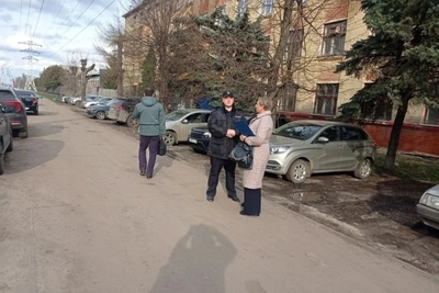 Рейд против парковки на газонах провели в Тамбове