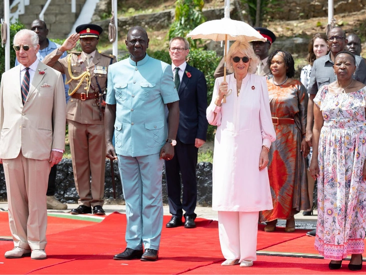 Королева Камилла и Карл III с президентом и Первой леди Кении Уильямом и Рейчел Руто, 2 ноября 2023 год