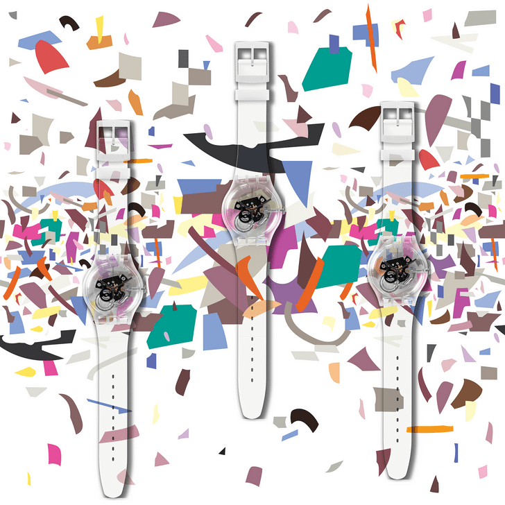 Произведение искусства на вашем запястье: часы Swatch с многослойным мозаичным рельефом