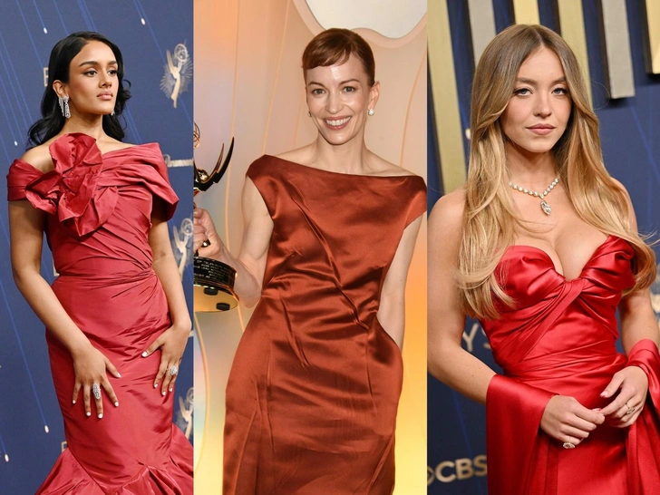 Team Red: звезды сделали красный цвет главным оттенком «Эмми»-2025 | marieclaire.ru