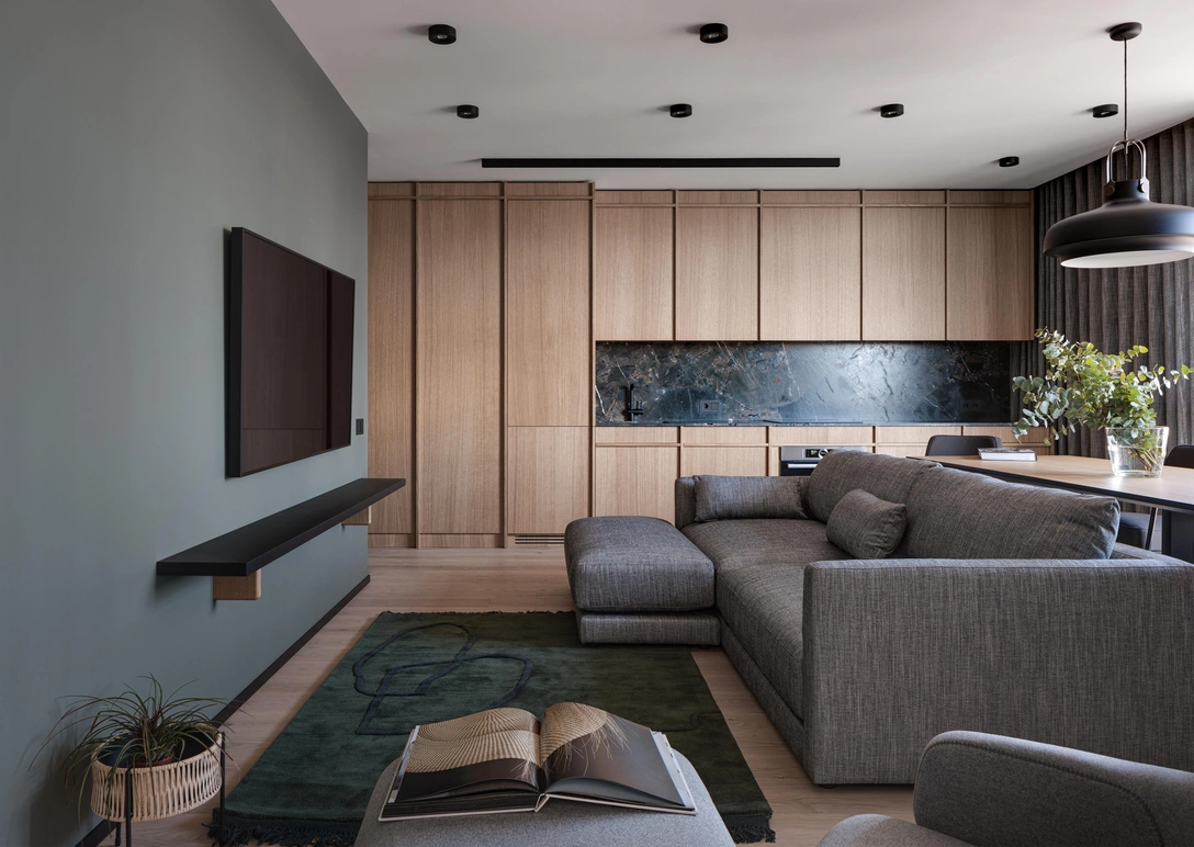 Диван, Blanche. Ковер, Ferm Living. | Источник: АНДРЕЙ АВДЕЕНКО