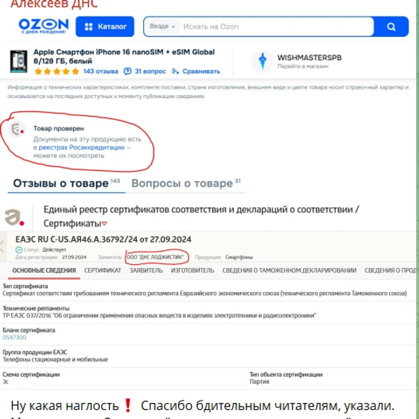 Источник: «Алексеев ДНС» / T.me