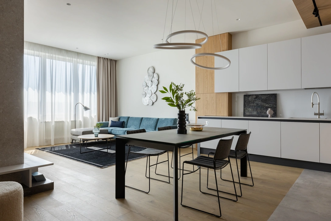 Кухня-гостиная. Столовая группа, Midj. | Источник: Александр Володин стиль: @yes_we_may