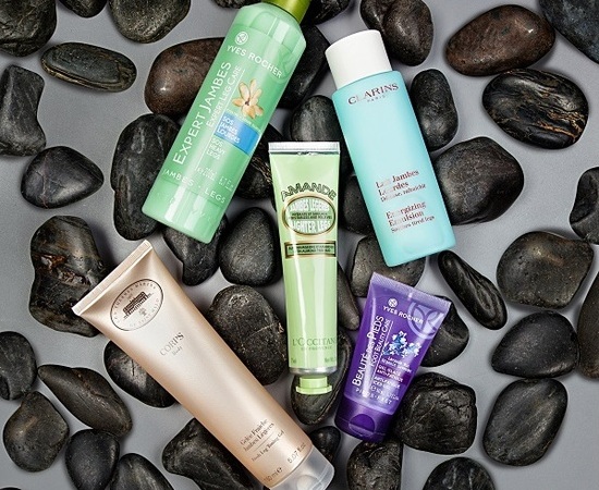 Yves Rocher Уход-SOS от усталости ног, Clarins Молочко для усталых ног, Yves Rocher Охлаждающий гель для снятия усталости ног, L'Occitane Гель-крем для ног против усталости «Миндаль», Thermes Marins de Saint Malo Гель освежающий «Легкость ног» | Источник: Валерия Михеенко