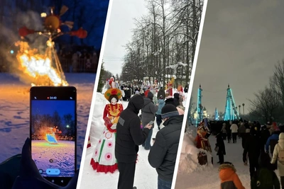 Масленицу в Ярославле завершили сожжением чучела