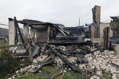 В поселке Красногорский на пожаре погибла пожилая женщина