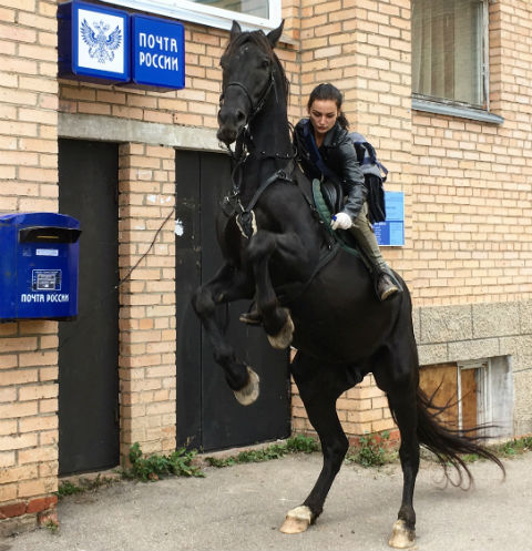 Вместе с Космосом Маша может преодолеть  до 30 километров в сутки | Источник: пресс-служба Почта России