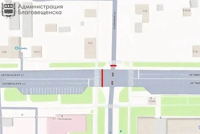 В Благовещенске на ночь закроют перекресток Октябрьской и Кузнечной