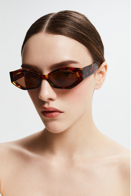 Солнцезащитные очки в оправе с принтом 