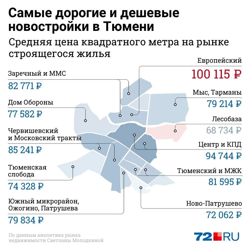 Сколько стоит квартира в Тюмени, где строят самое дорогое и дешевое жилье,  24 апреля 2021 - 26 апреля 2021 - 72.ру