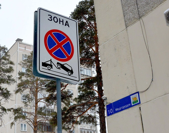 Знак 5.41 «Зона с ограничением остановки» обозначает начало территории, на которую распространяется запрет | Источник: Артем Краснов
