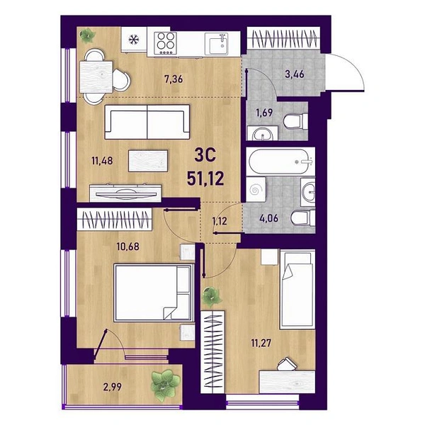 В «Оптимистах» вы найдете квартиру, которая будет подходить под потребности именно вашей семьи | Источник: СЗ НГС