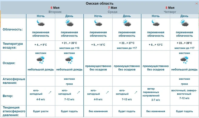 В области будет гроза | Источник: Omsk-meteo.ru