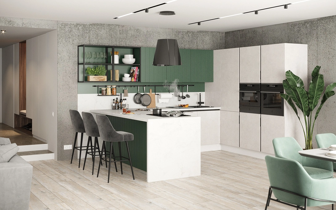 Новая кухня Teramo в отделке темная ель и белый оксид, www.marya.ru | mcmaison.ru