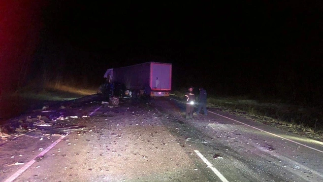 Водитель второго грузовика получил серьёзные травмы | Источник: Госавтоинспекция НСО