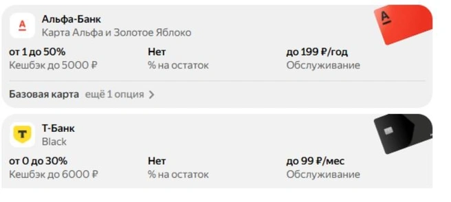Сравнение привилегий | Источник: «Яндекс»