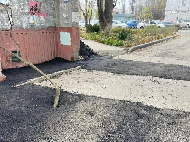 Низкое качество выполненных работ очевидно | Источник: «О Волгограде Сталинграде» / t.me