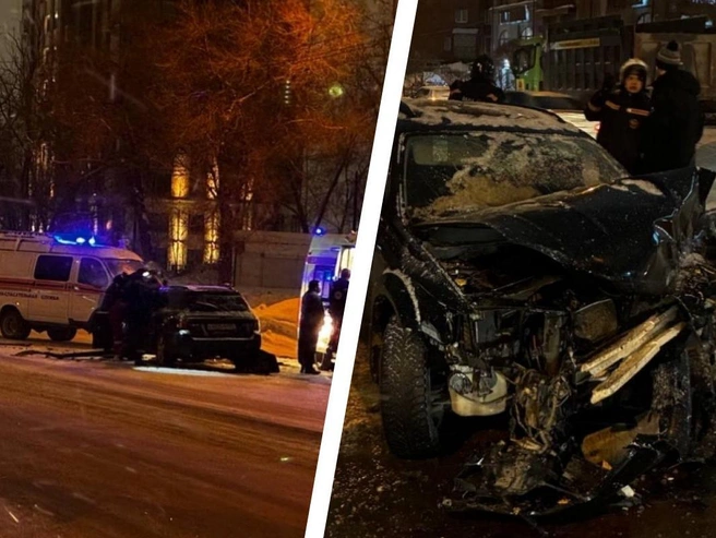 После ДТП водитель и пассажир оказались заблокированы в салоне автомобиля. | Источник:  Служба аварийно-спасательных работ / ВКонтакте