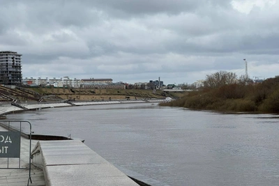 Тюменская набережная затоплена из-за паводка