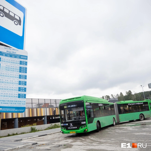Автобус-гармошка ездит по маршруту № 49 | Источник: Владислав Лоншаков / E1.RU