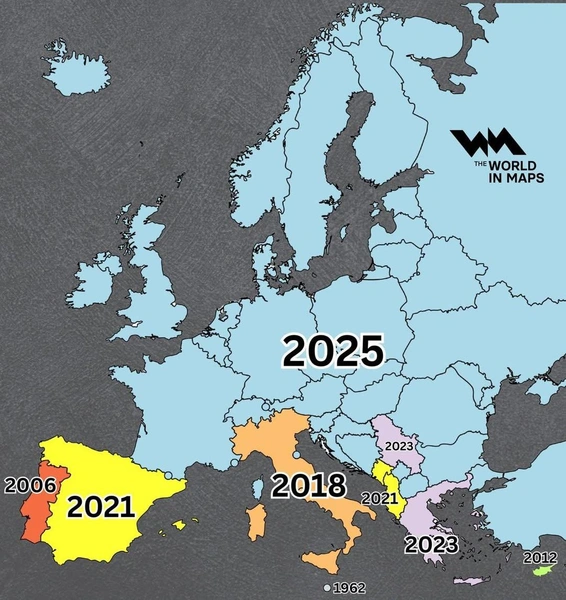 Вопрос на засыпку: что изображено на этой карте Европы? | Источник: The World in Maps