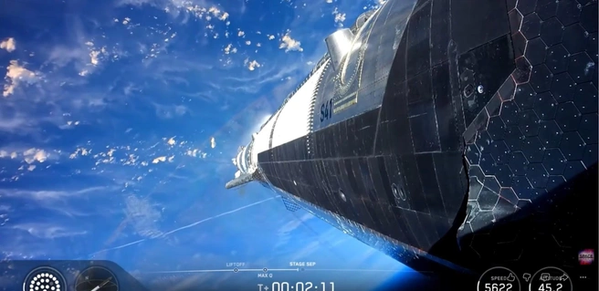 SpaceX впервые вывела мегаракету Starship на орбиту Земли | Источник: скриншот видео youtube.com/@LaunchHeaven