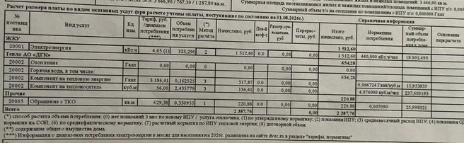 Это платежка за июль | Источник: Никита Авдеев / VLADIVOSTOK1.RU