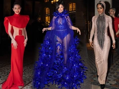 Корсакова в маске из сетки, Тейлор-рептилия и другие героини couture fashion week на грани модного скандала