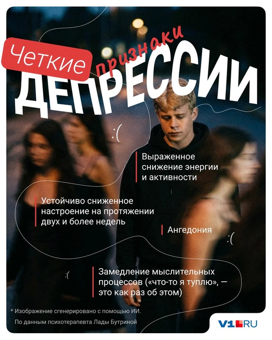 У депрессии свои симптомы | Источник: Полина Авдошина / V1.RU