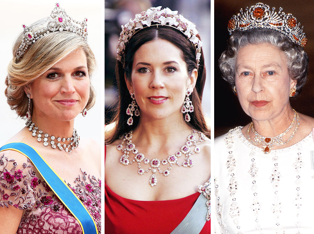 Королева Максима, кронпринцесса Мэри и королева Елизавета II | marieclaire.ru