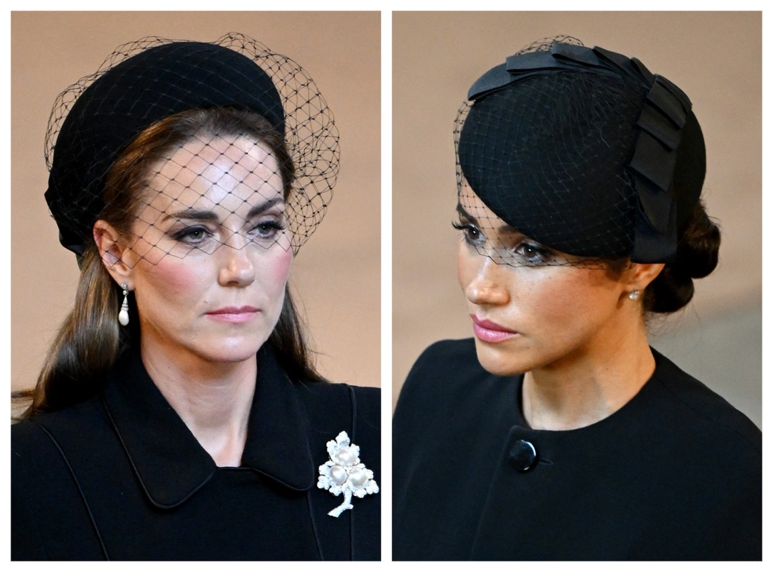 Кейт и Меган в Вестминстер-Холле, Лондон, 14 сентября 2022 | marieclaire.ru