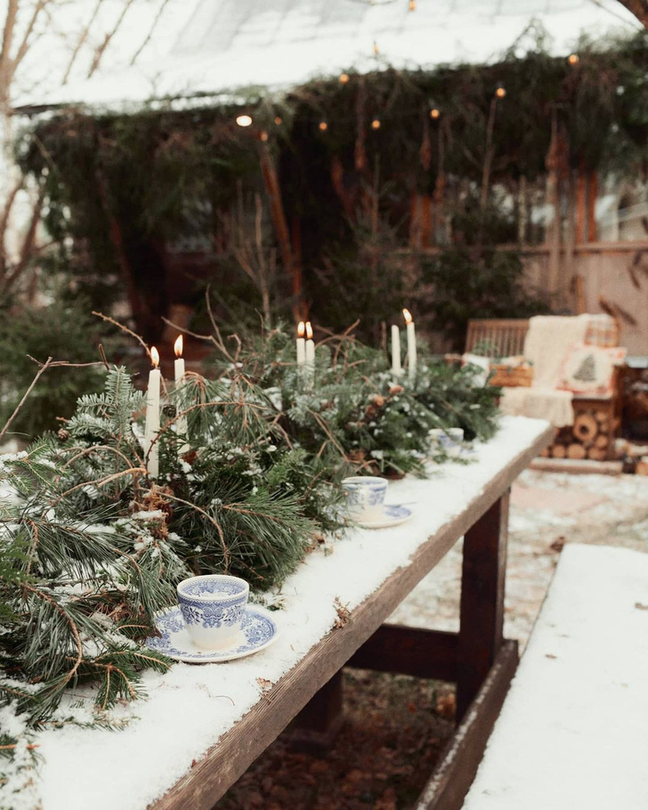 Интерьер месяца: деревянная дача с зимним декором в Истре