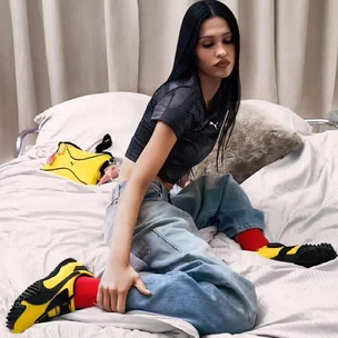 Топ-модель Амелия Грей и «монстры» Puma в расцветке, за которой охотятся поклонники футбола и кино