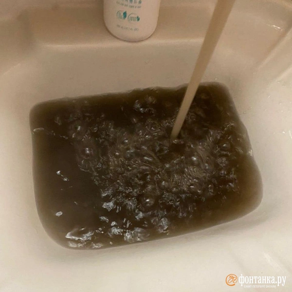 Жители Кронштадта продолжают возмущаться грязной и вонючей водой из кранов | Источник: читательница «Фонтанки» Елена