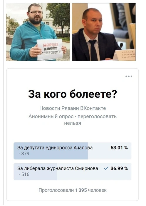 Опрос про Смирнова и Ачалова