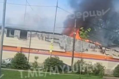 Пожар в супермаркете в Люберцах: видео и подробности